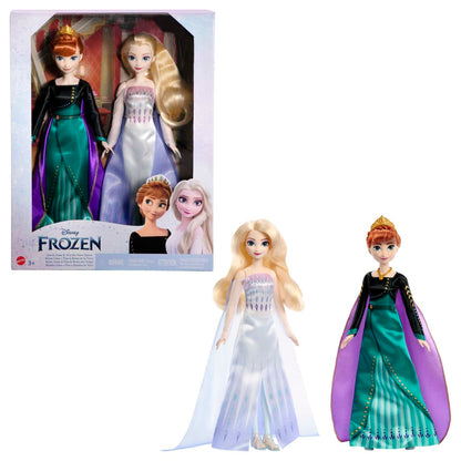 Mattel Frozen Toys, Anna and Elsa Fashion Dolls with Signature Queen Looks Inspired Frozen 2, Gifts for Kids
