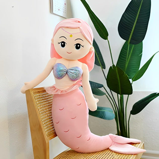 Tickles Mermaid Doll Soft Stuffed Plush Sleeping Clip Leg Pillow for Kids Boys & Girls Birthday Gift