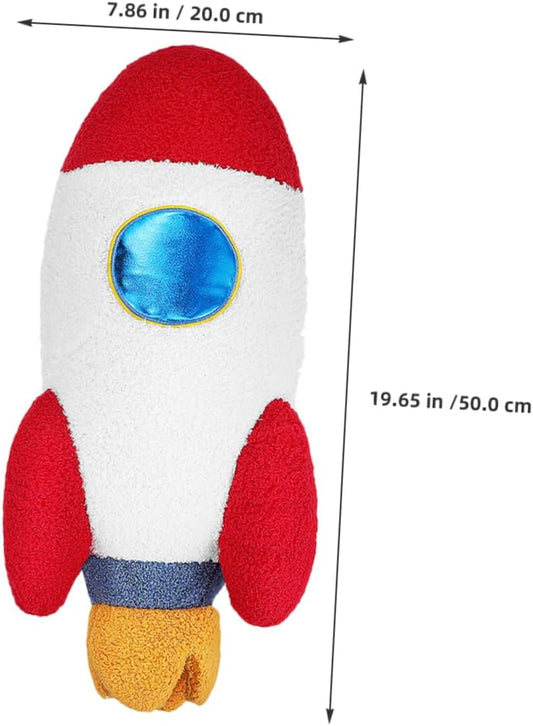 Cabilock Space Rocket Doll Decoration Space Themed Children's Decoration Space Animal Plush Space Pillow Short Plush