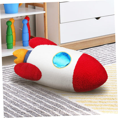 Cabilock Space Rocket Doll Decoration Space Themed Children's Decoration Space Animal Plush Space Pillow Short Plush