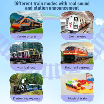 Mirana Block Rider 47 Pcs Interlocking Train Set with Rechargeable Engine