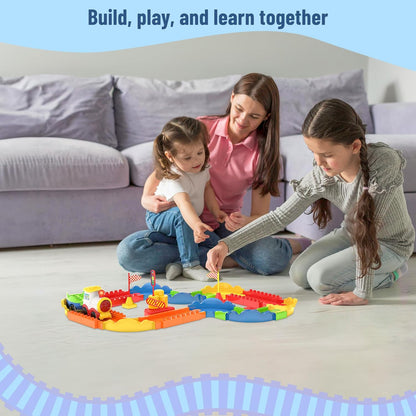 Mirana Block Rider 47 Pcs Interlocking Train Set with Rechargeable Engine