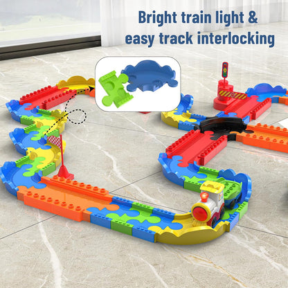 Mirana Block Rider 47 Pcs Interlocking Train Set with Rechargeable Engine
