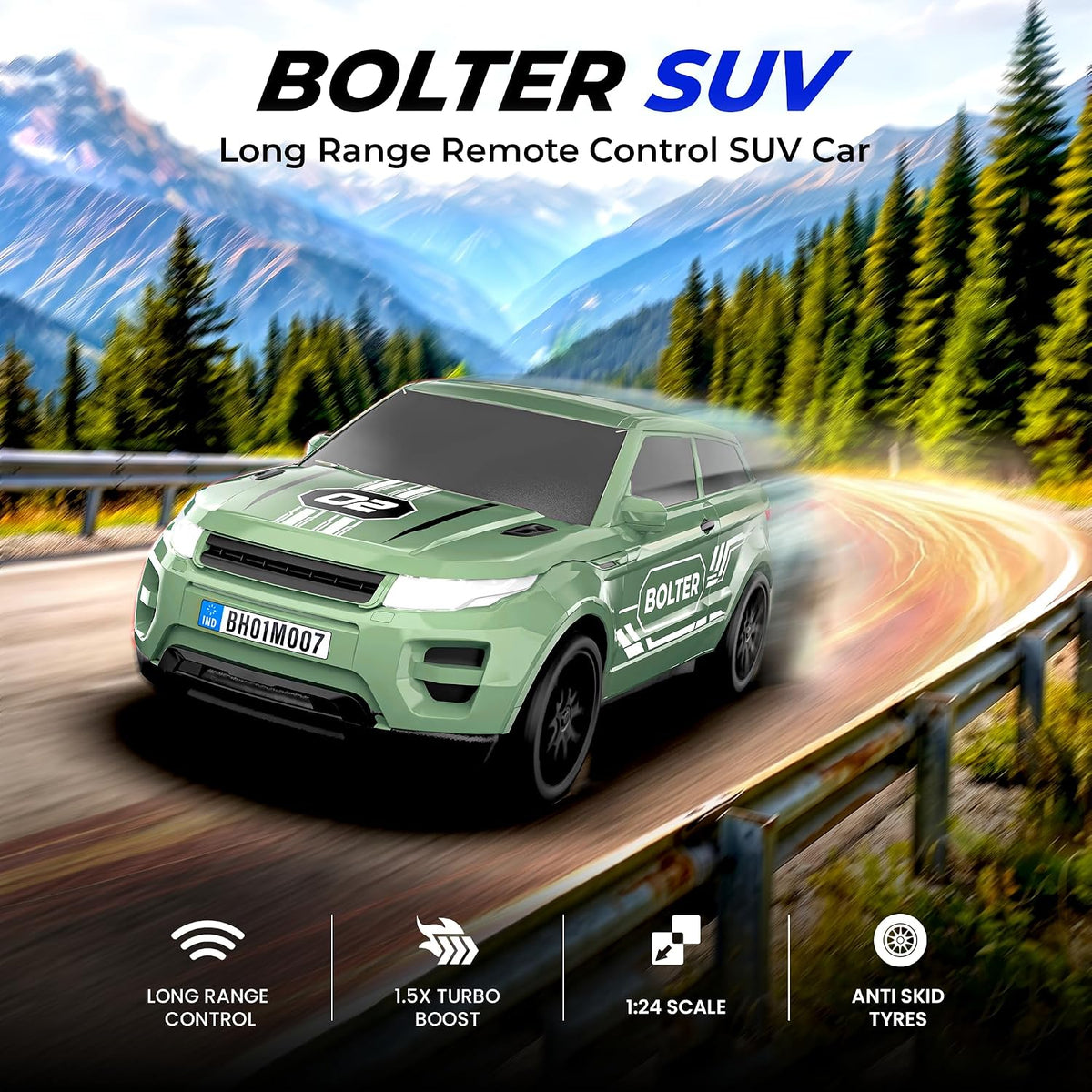 Mirana Bolter SUV RC Car with Turbo Boost and LED Lights