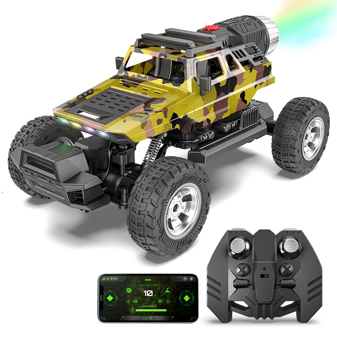 Mirana Explorer App Control RC Car with Smoke Exhaust