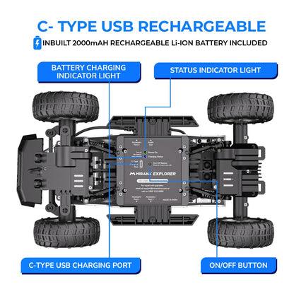 Mirana Explorer App Control RC Car with Smoke Exhaust