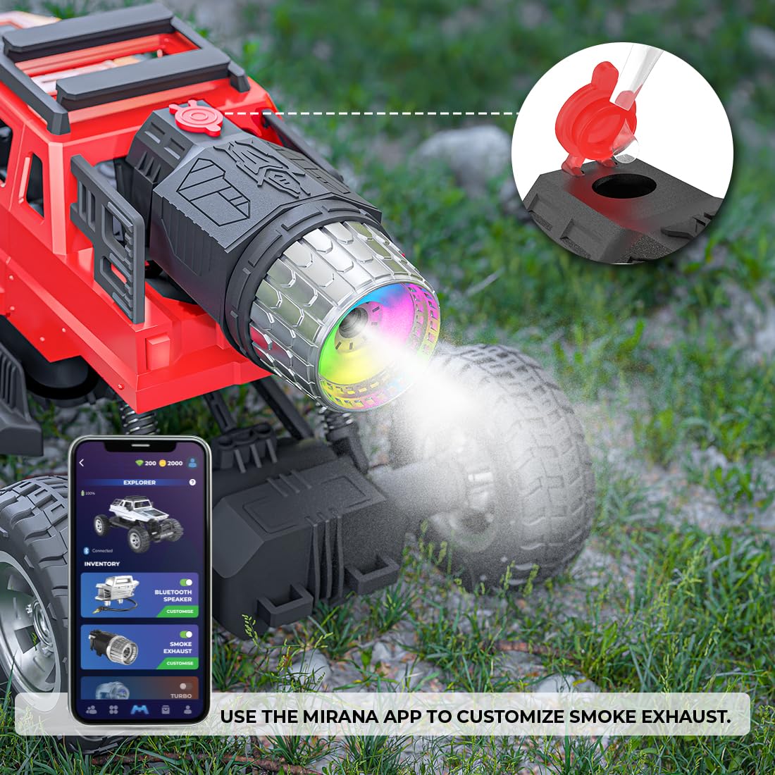 Mirana Explorer App Control RC Car with Smoke Exhaust