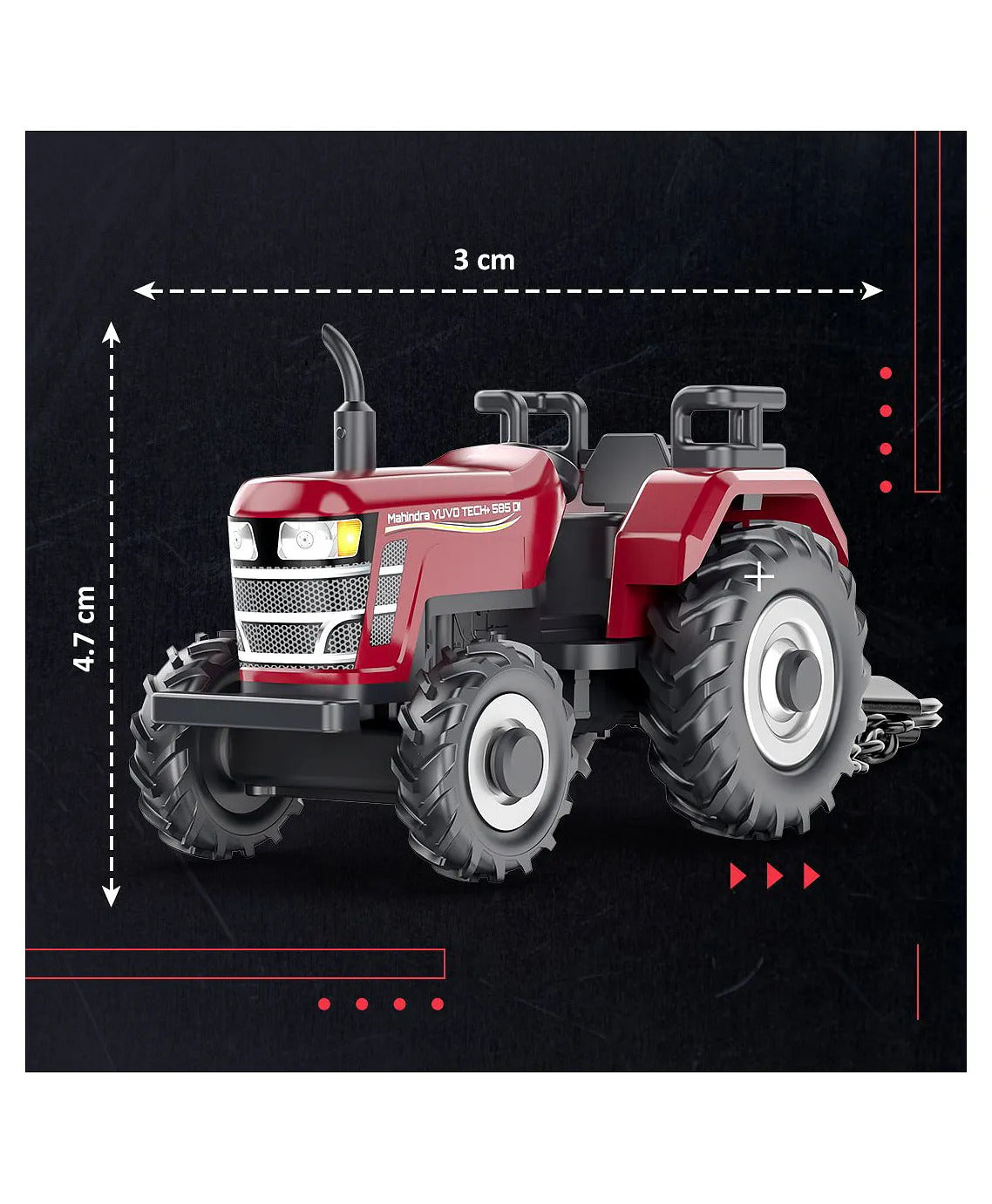 Mirana Mahindra Yuvo Tech+ 585 DI Metal Tractor Keychain