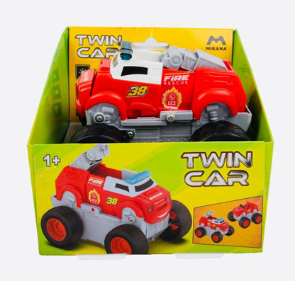 Mirana Twin Car 2 in 1 Friction Powered Monster Truck Toy