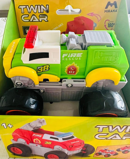 Mirana Twin Car 2 in 1 Friction Powered Monster Truck Toy
