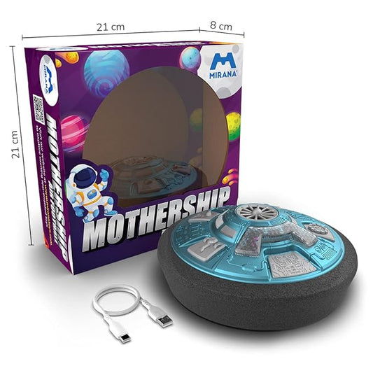 Mirana Air Football Mothership | C-Type USB Rechargeable LED Hoverball | Fun Indoor Toys & Games for Kids | Best Soccer Ball Gift for Boys & Girls 2+ Years (Nebula Blue)
