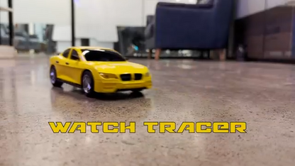 Mirana Kid Watch Control Tracer RC Car | Hand & App Control with Bluetooth Speaker | C-Type Charging | Remote Control Car for Kids | Age 3-10 Years | Made in India, Azure Blue
