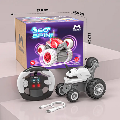Mirana Warrior 360 Degree Stunt RC Car with Steering Wheel Remote