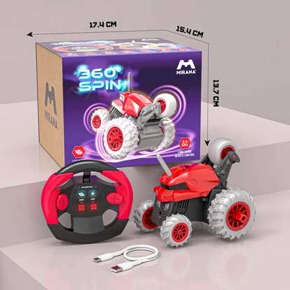 Mirana Warrior 360 Degree Stunt RC Car with Steering Wheel Remote