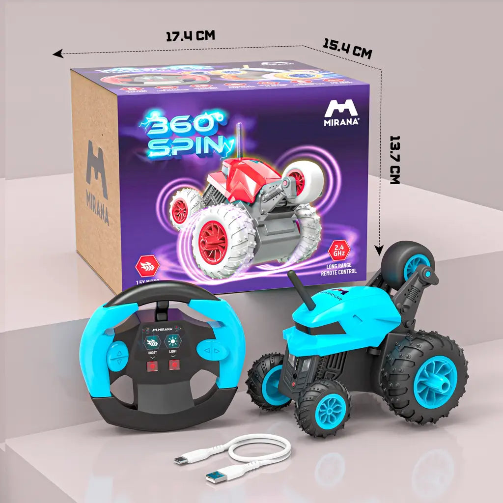 Mirana Warrior 360 Degree Stunt RC Car with Steering Wheel Remote