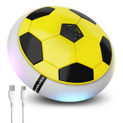 Mirana Type-C USB Rechargeable Hover Football Indoor Floating Hoverball Soccer | Air Football Neon Lite | Made in India Fun Toy Best Gift for Boys and Kids (Red)