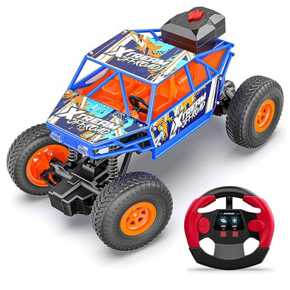 Mirana Duster 2WD Rock Crawler 4x4 | Rechargeable Offroad Monster Truck | High Speed ATV RC Car with Nitro Boost | Remote Control Car Toys for Kids | Made in India (2 Wheel Drive, Green)