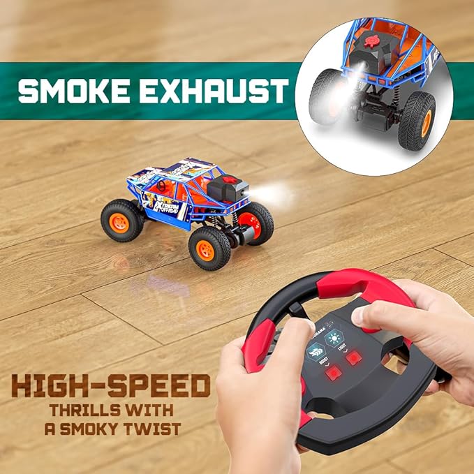 Mirana Duster 2WD Rock Crawler 4x4 | Rechargeable Offroad Monster Truck | High Speed ATV RC Car with Nitro Boost | Remote Control Car Toys for Kids | Made in India (2 Wheel Drive, Green)