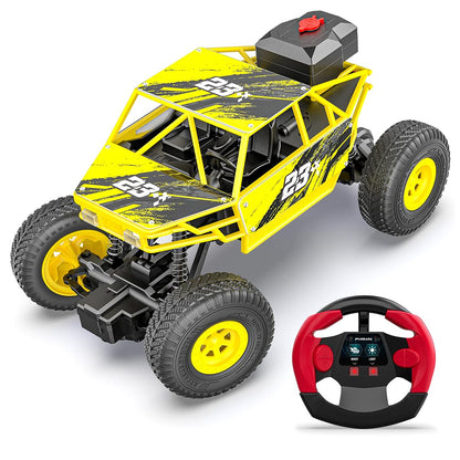 Mirana Duster 2WD Rock Crawler 4x4 | Rechargeable Offroad Monster Truck | High Speed ATV RC Car with Nitro Boost | Remote Control Car Toys for Kids | Made in India (2 Wheel Drive, Green)