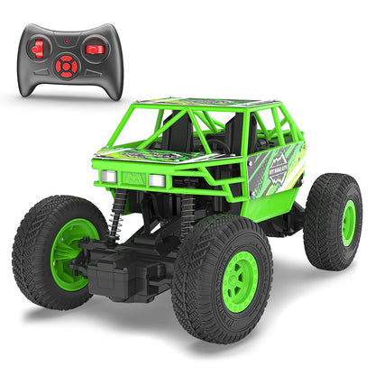 Mirana Duster 2WD Rock Crawler 4x4 | Rechargeable Offroad Monster Truck | High Speed ATV RC Car with Nitro Boost | Remote Control Car Toys for Kids | Made in India (2 Wheel Drive, Green)
