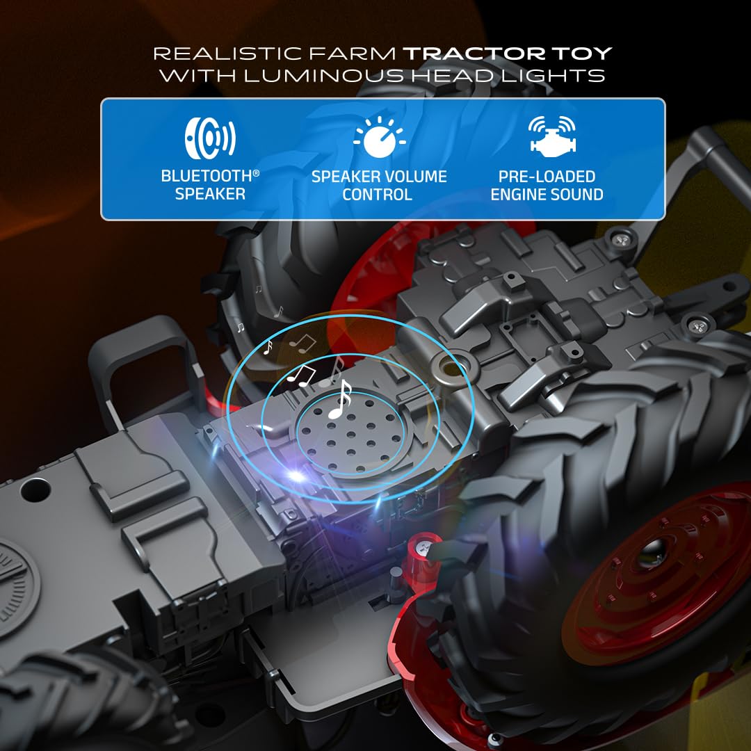 Mirana Mahindra Oja 1:12 Scale RC Tractor with Bluetooth Speaker, Lights and Sounds