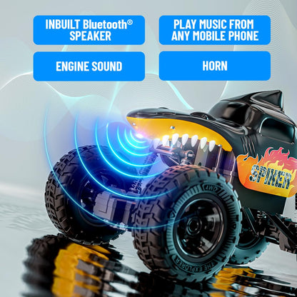 Mirana Spiker 2WD RC Car for Kids | High-Speed ATV Remote & App-Controlled Rock Crawler | USB Rechargeable Offroad Monster Truck with Bluetooth Speakers & RGB Lights | Gift for Boys & Girls