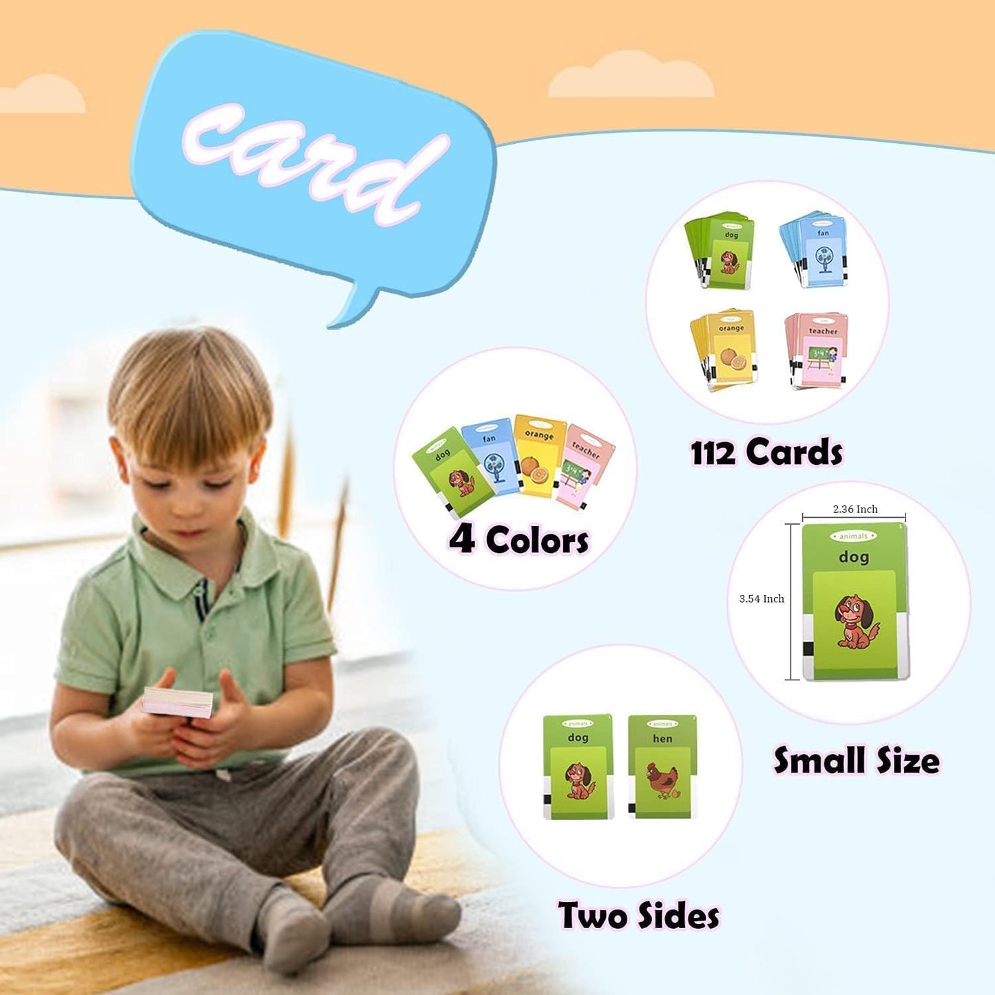 1pcs Toys & Games Educational Learning Talking Flash Cards for 2 Year Old Kids Boys Girls Baby Montessori Toys, with 224 Cards, Mind Develop Toy for Kids Early Education Birthday Gift