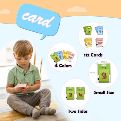 1pcs Toys & Games Educational Learning Talking Flash Cards for 2 Year Old Kids Boys Girls Baby Montessori Toys, with 224 Cards, Mind Develop Toy for Kids Early Education Birthday Gift