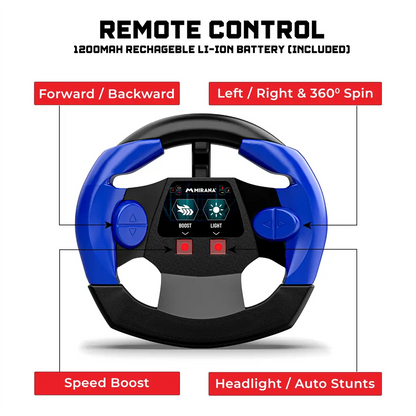 Mirana Warrior 360 Degree Stunt RC Car with Steering Wheel Remote