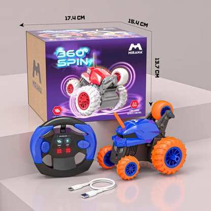 Mirana Warrior 360 Degree Stunt RC Car with Steering Wheel Remote