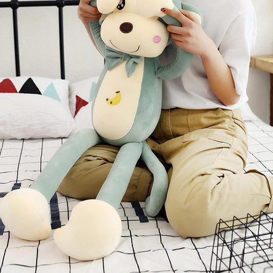 House XIN Monkey, Body Pillow, Plush, Animal, Multi-functional, Cute, Co-sleeping, Mashira, Monkey Body Pillow, Nuigurumi, Monkey Decoration, 15.7 inches (40 cm), Birthday, Monkey Plush, Green, Difficult to Deform, Anniversary, Animal Body Pillow, Large