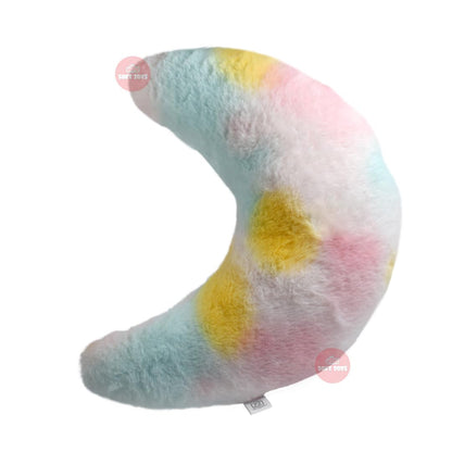Multicolor Moon Plush Soft Toy – Fluffy & Fully Stuffed 30cm