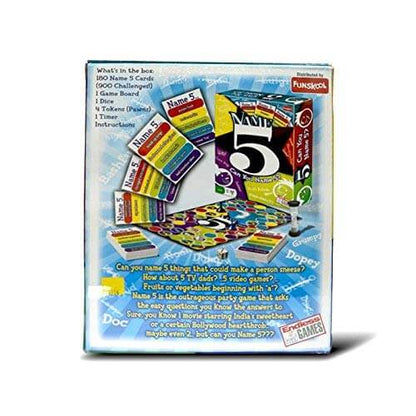 Funskool Original Name 5, Find 5 Names, Card Game for Kids, Educational, Fun & Engaging, 2-4 Players, Perfect for Family Game Nights, Multicolour, Gift Set for Kid, Age 8+ Years