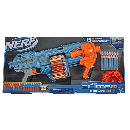 Nerf Elite 2.0 Shockwave RD 15 Blaster for kids 8Y+, Multicolour