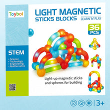 Light Magnetic Sticks Building Blocks 36 PCS-Multicolour