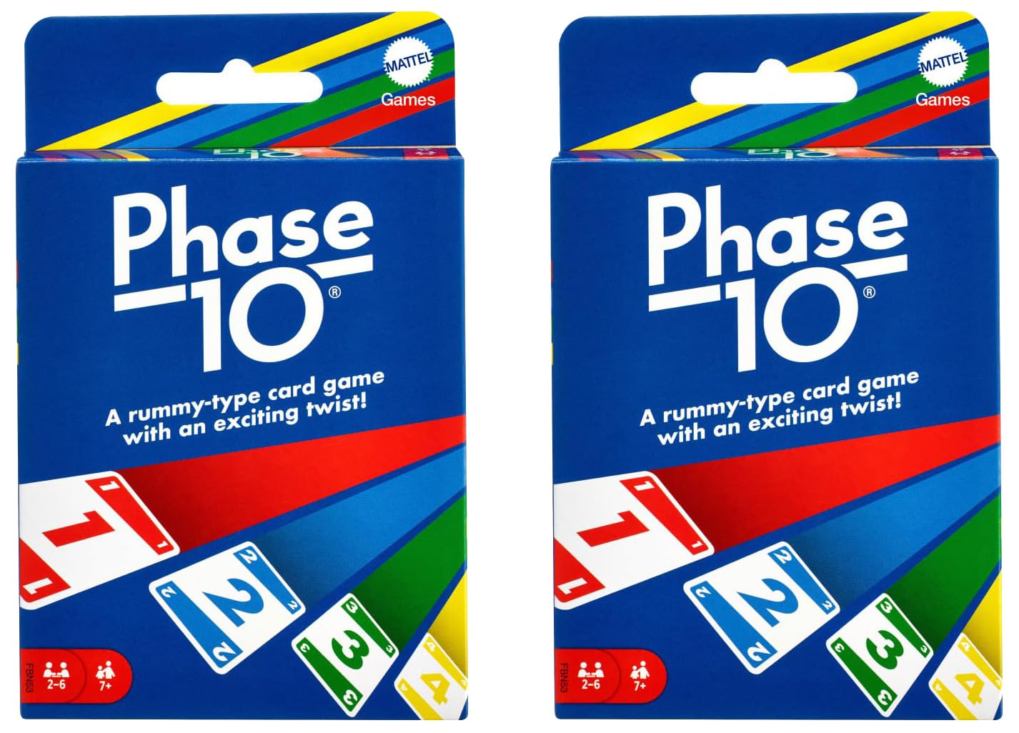 Mattel Phase 10 Card Game for Kid (Multicolour)|Pack of 2
