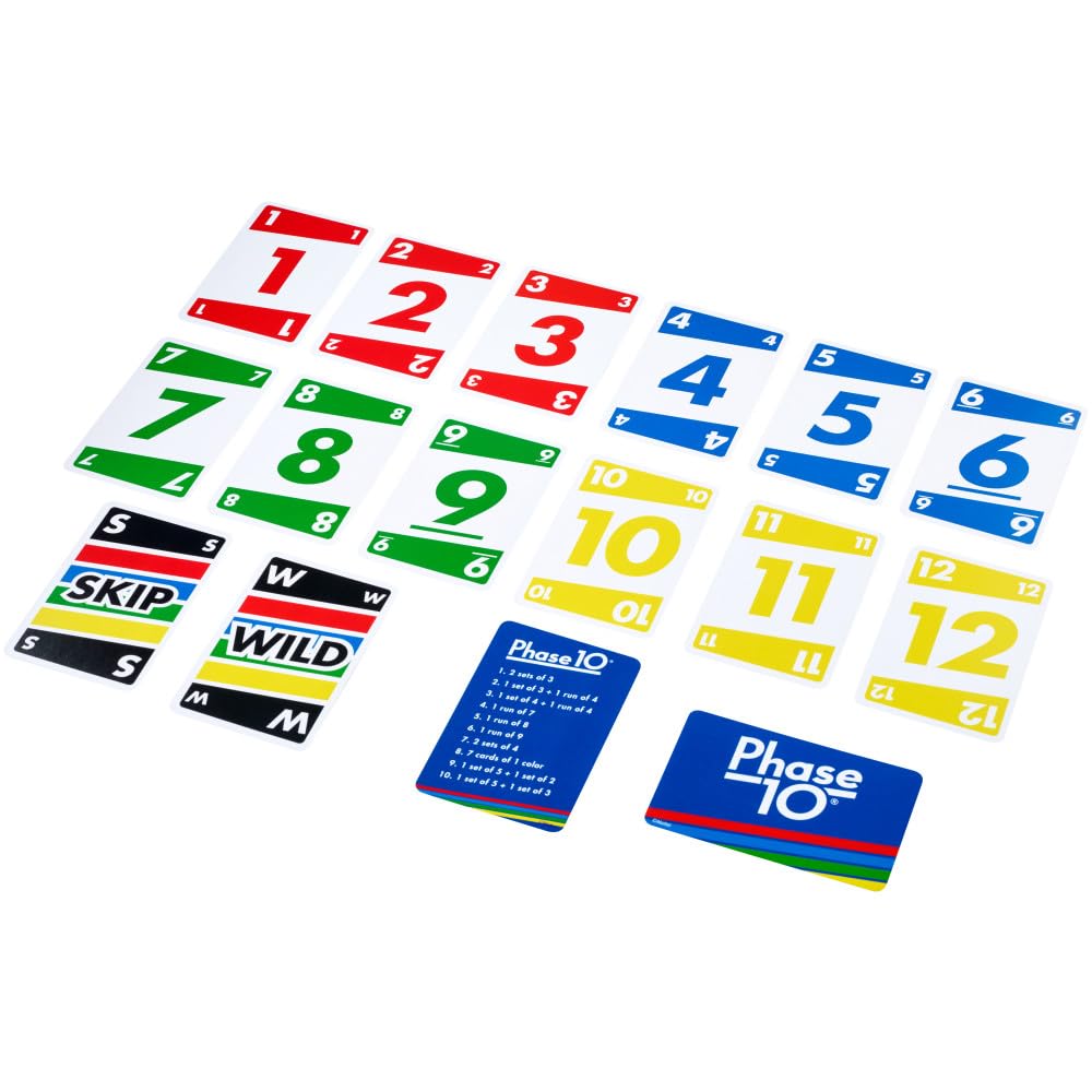 Mattel Phase 10 Card Game for Kid (Multicolour)|Pack of 2