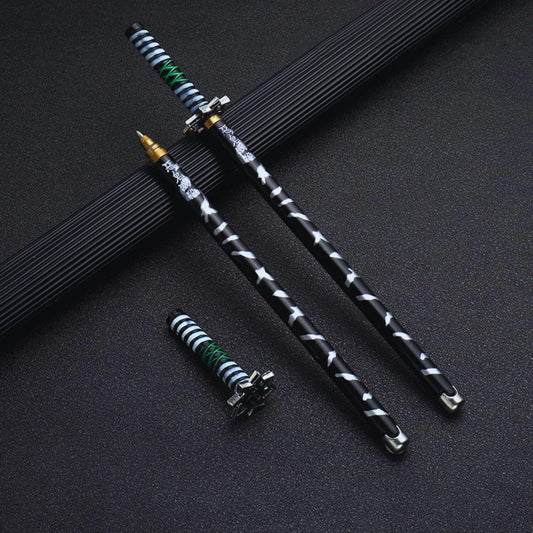 Desi Festival® - Samurai Sword Pen| Katana Model| Anime Signature Ballpoint Pen| Zinc Alloy metal 8 Inches| 1 Pen Refill and Box packing| Action Figure Collection Kids (Mitsuri)