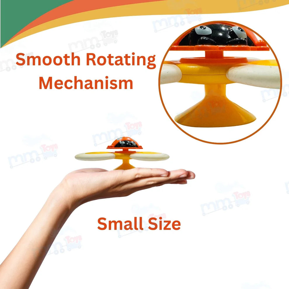 Sucker Spinner Toy Pack of 3 – Stress Relief Fidget Spinners with Suction Base for Kids & Adults - Multicolor