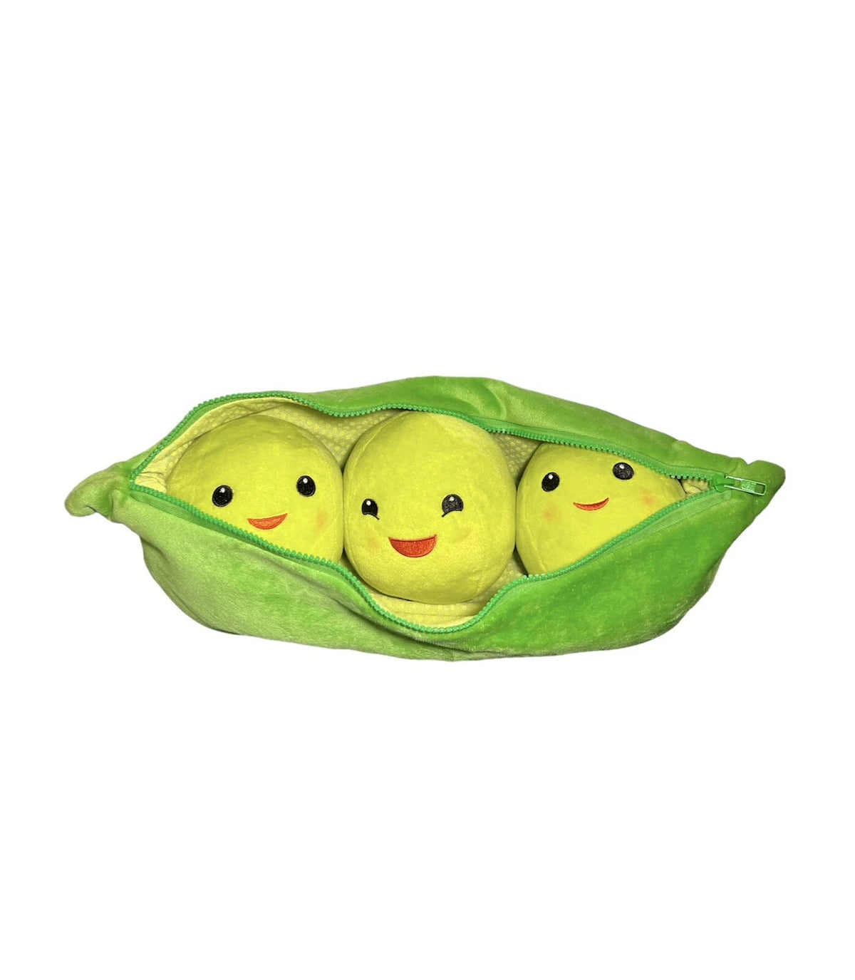 Pea Pod Plush Toy with 3 Removable Smiley Pea Balls 50cm