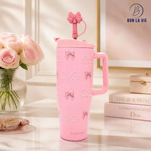 Sitarayuri Pearl Insulated Tumbler with Bow Charm and Handle 1200ml