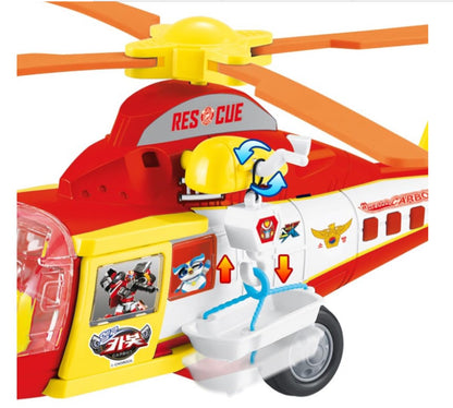 TOY STATION Friction Toy Big Size Toy for Kids with Pull and Push Function (Helicopter), Multicolor