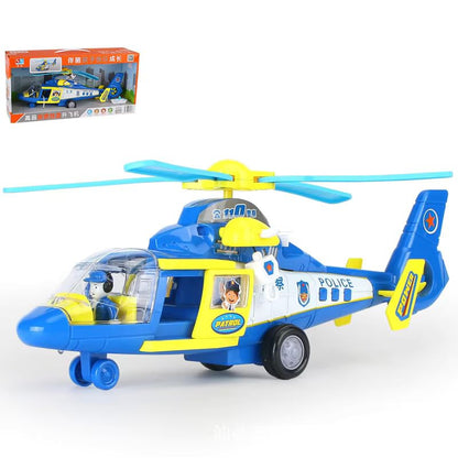 TOY STATION Friction Toy Big Size Toy for Kids with Pull and Push Function (Helicopter), Multicolor