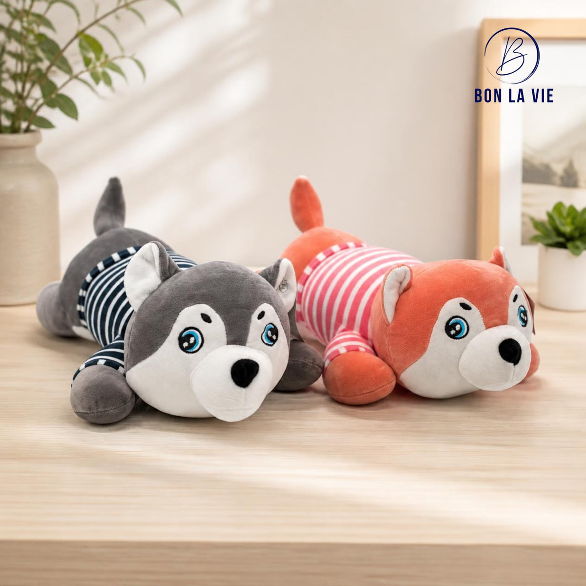 Husky Dog Plush Pillow Soft Toy – 50 cm Stuffed Animal for Kids