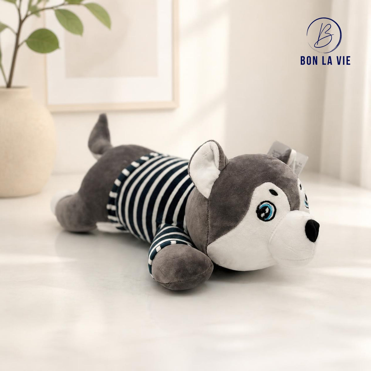 Husky Dog Plush Pillow Soft Toy – 50 cm Stuffed Animal for Kids