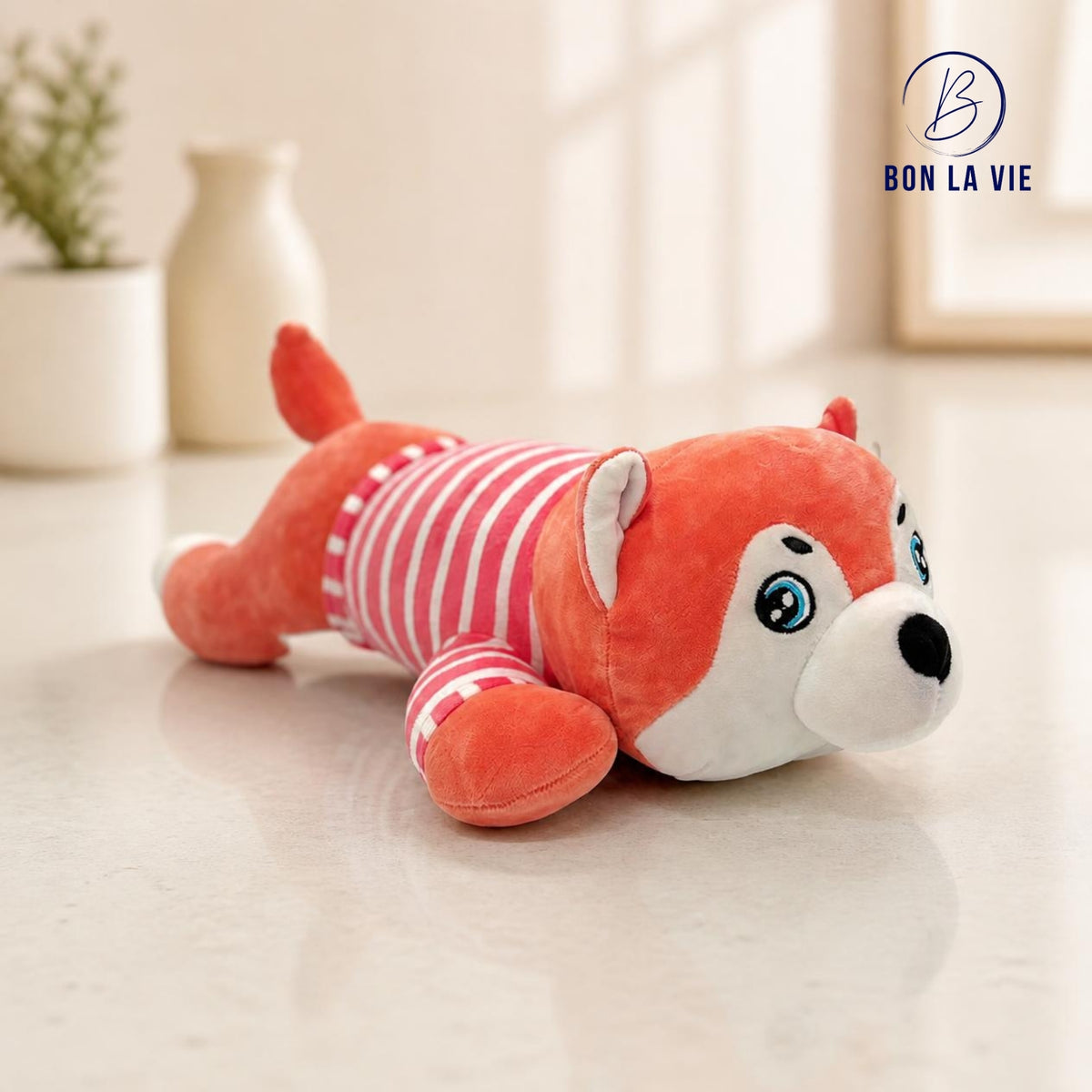 Husky Dog Plush Pillow Soft Toy – 50 cm Stuffed Animal for Kids