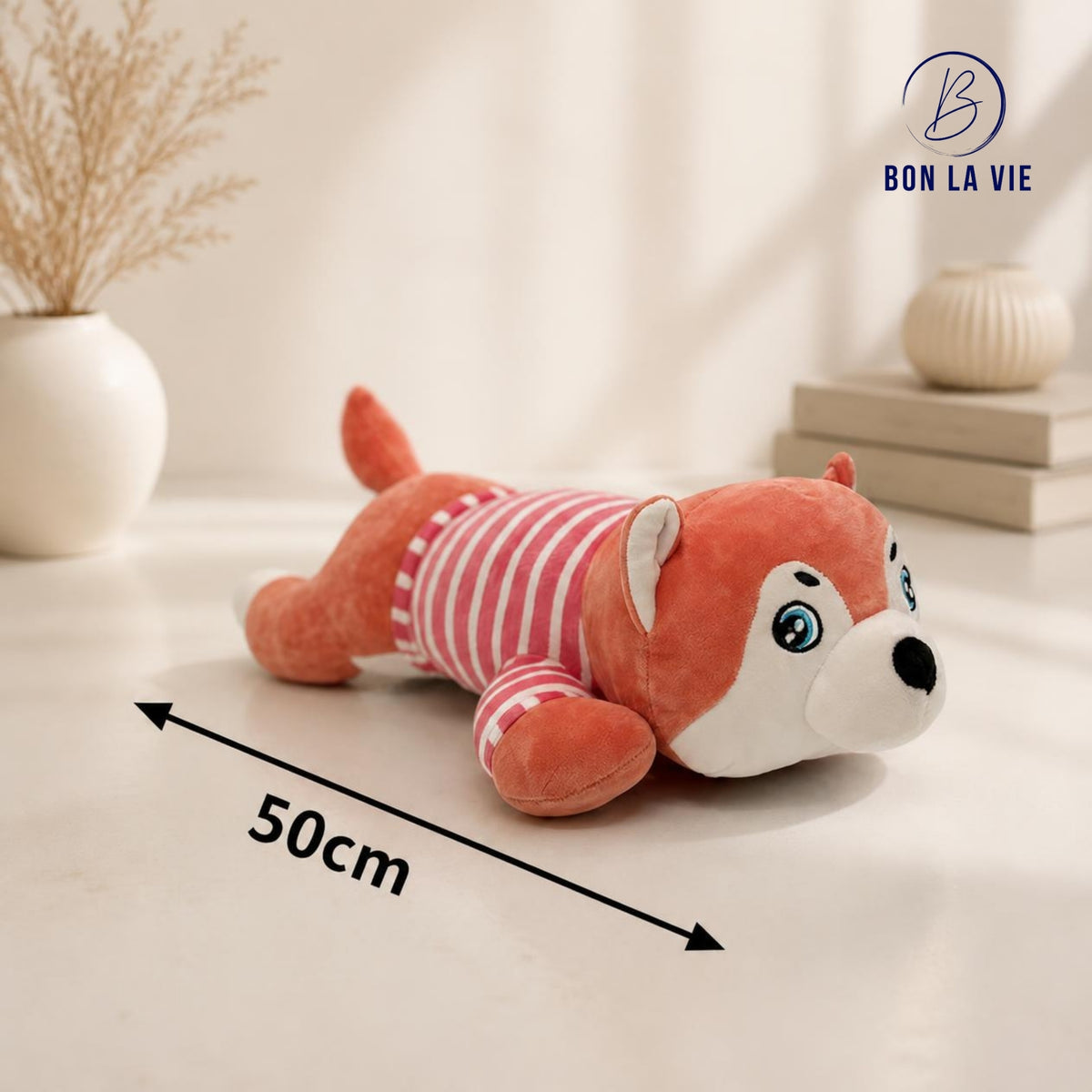 Husky Dog Plush Pillow Soft Toy – 50 cm Stuffed Animal for Kids