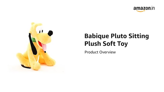 Babique Pluto Sitting Plush Soft Toy Cute Kids Animal Home Decor Boys/Girls (30 Cm)