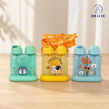 2 BPA Free Telescope Dual Water Bottle for Kids