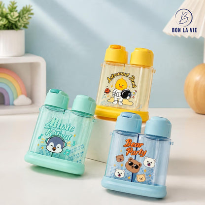 2 BPA Free Telescope Dual Water Bottle for Kids